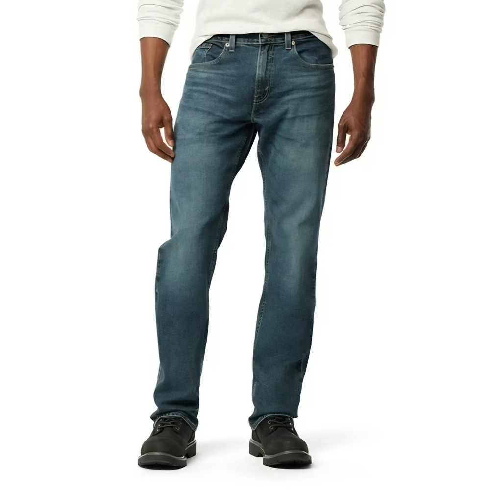 Levis 569 Loose Straight Jeans Mens 33x32 Medium Wash Blue Denim Relaxed Fit